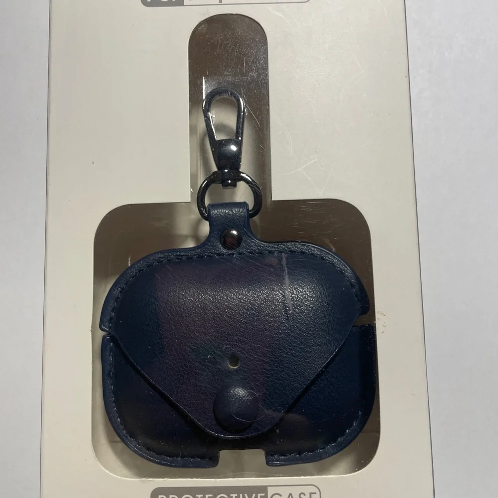 Luxury AirPods Blue Case Leather Protective Cover Skin For Apple AirPods PRO New